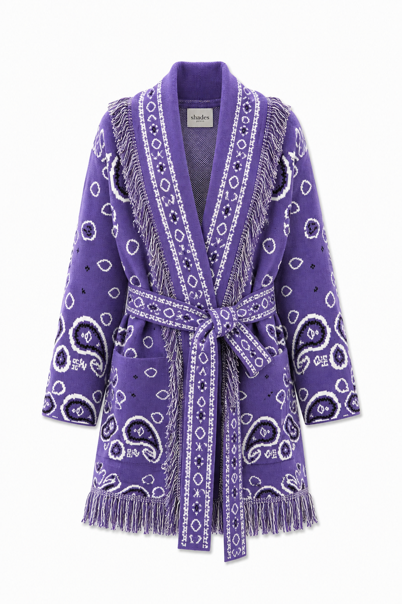 SHADES SELECTION -  Purple Bandana Cardigan
