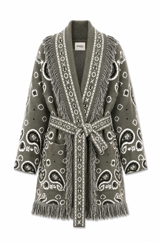 SHADES SELECTION -  Khaki Bandana Cardigan