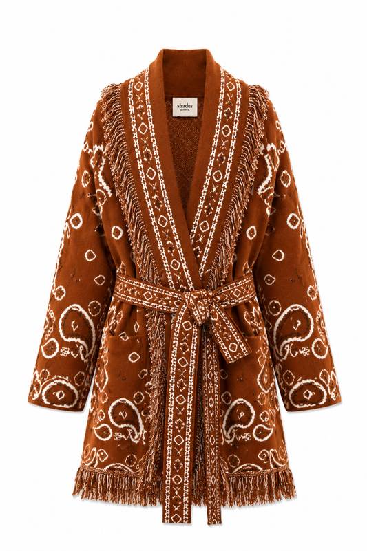 SHADES SELECTION -  Copper Bandana Cardigan