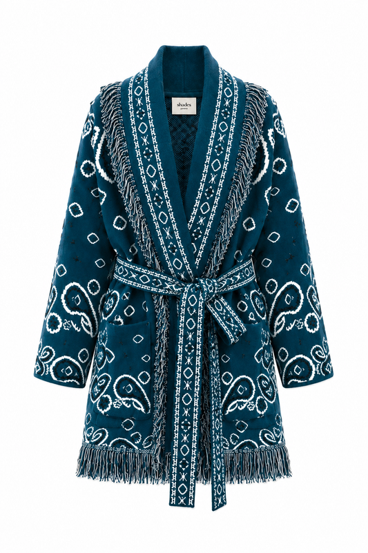 SHADES SELECTION -  Teal Bandana Cardigan