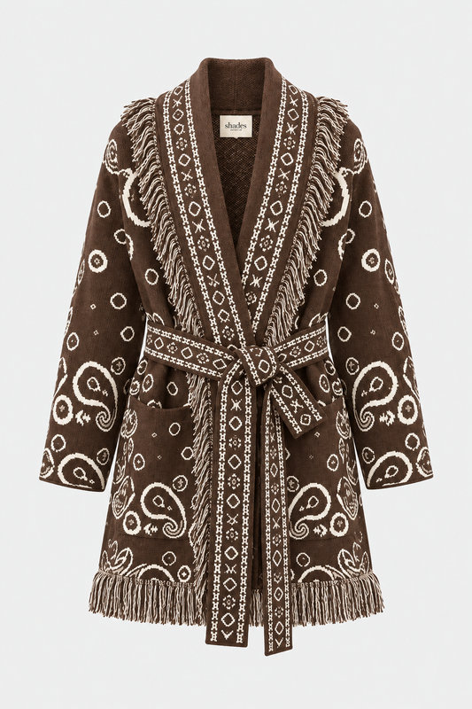 SHADES SELECTION - Brown Bandana Cardigan