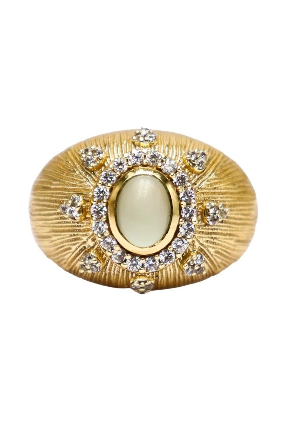 Green Amethyst Cyclamen Ring