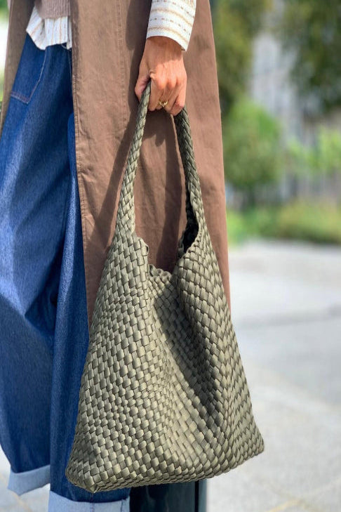 Woven bag Big Size - Khaki