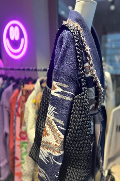 Woven bucket bag - Black