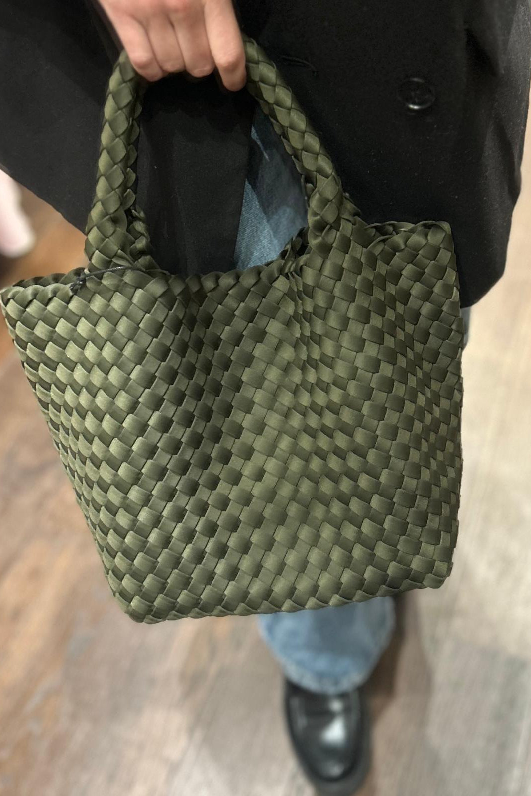 Woven Crossbody Bag - Khaki