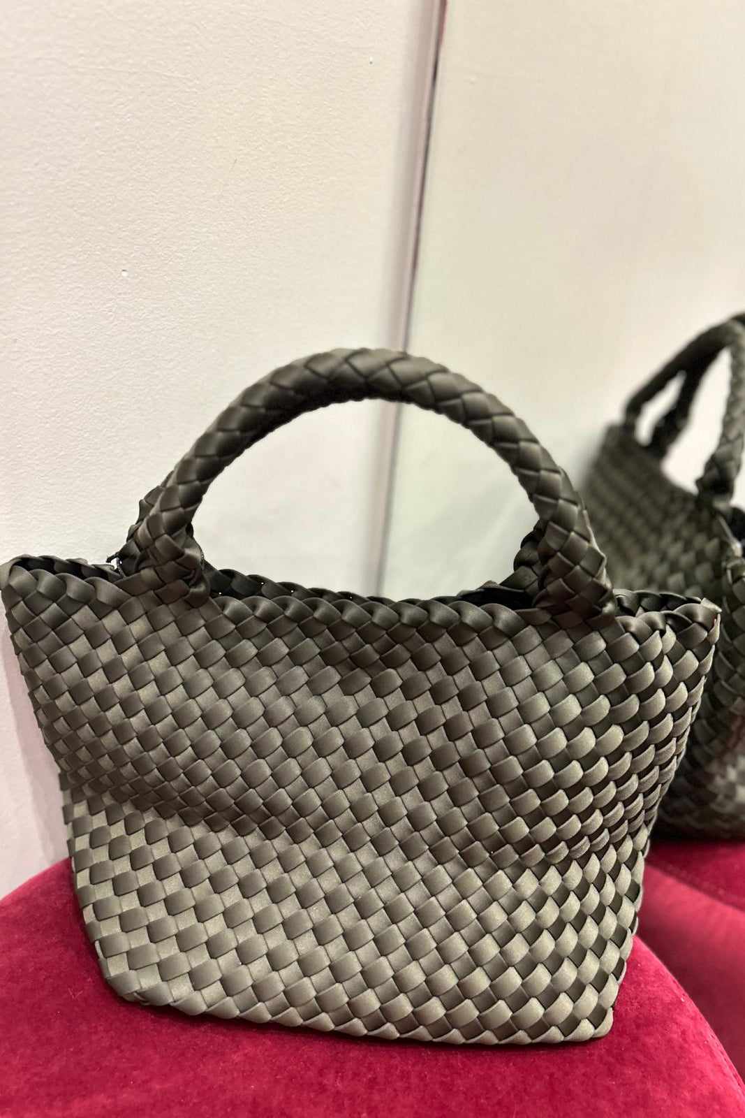 Woven Crossbody Bag - Khaki