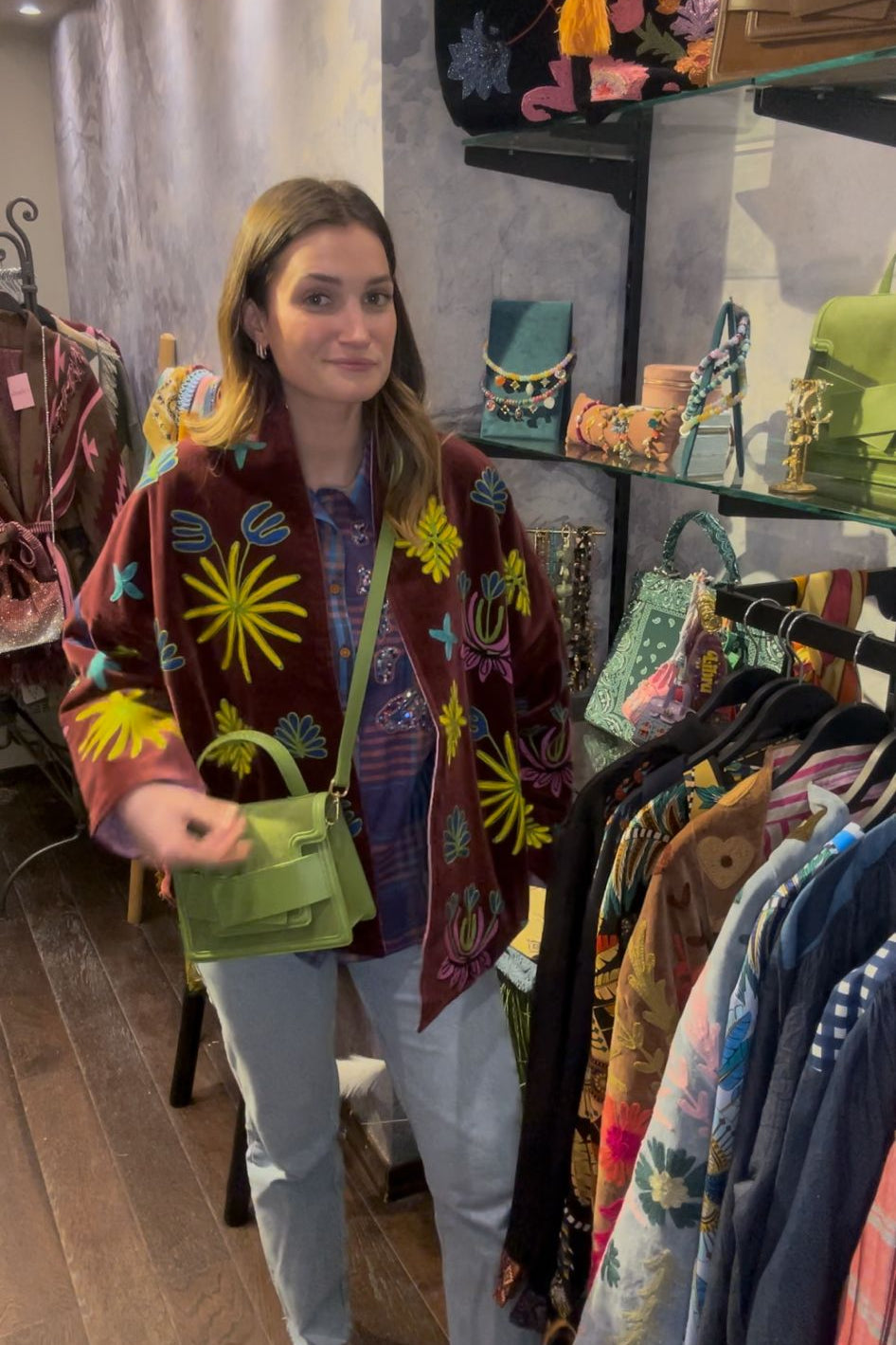 Jungle-inspired embroidered jacket