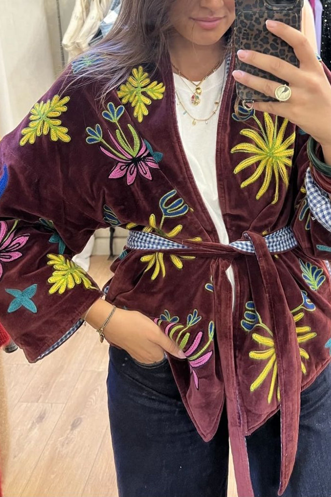 Jungle-inspired embroidered jacket