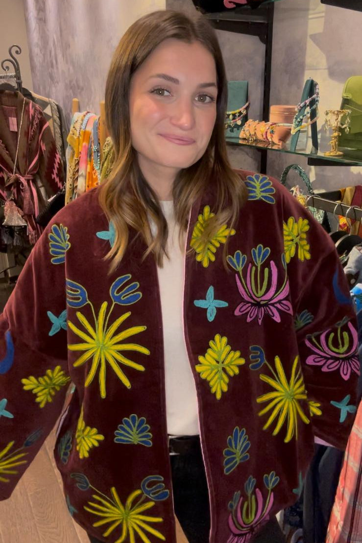 Jungle-inspired embroidered jacket