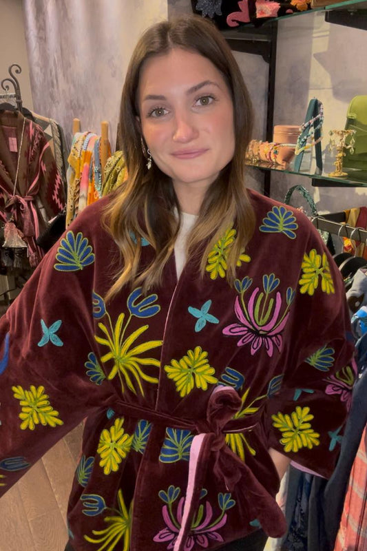 Jungle-inspired embroidered jacket