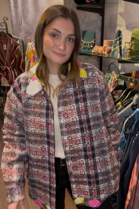 Beaded mosaic jacket