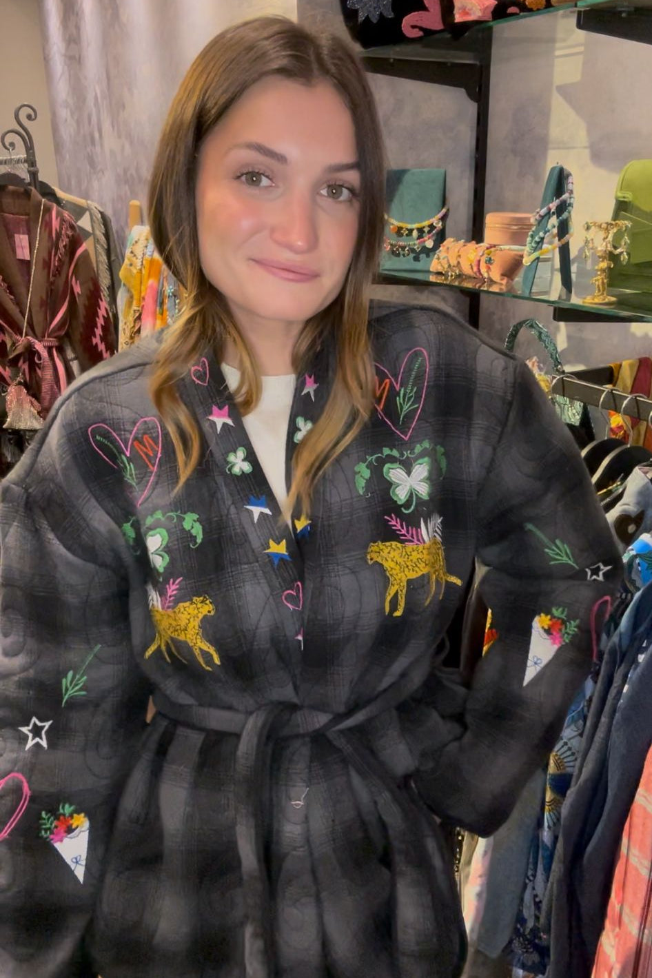 Lore Embroidered Kimono Jacket