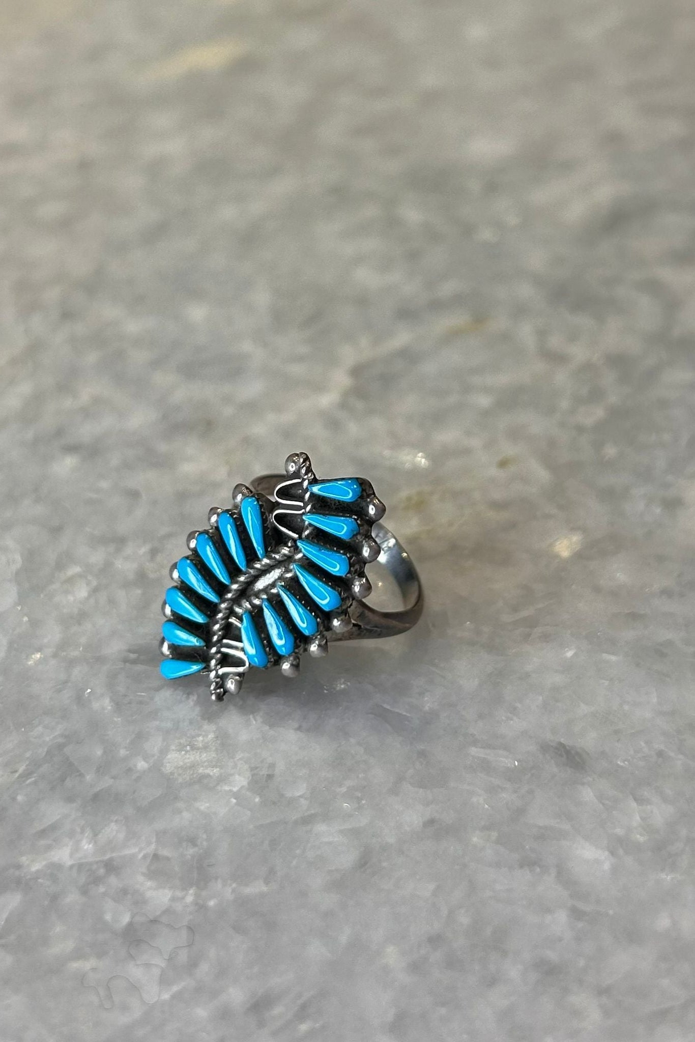 HARPO PARIS - Turquoise and silver ring Zuni