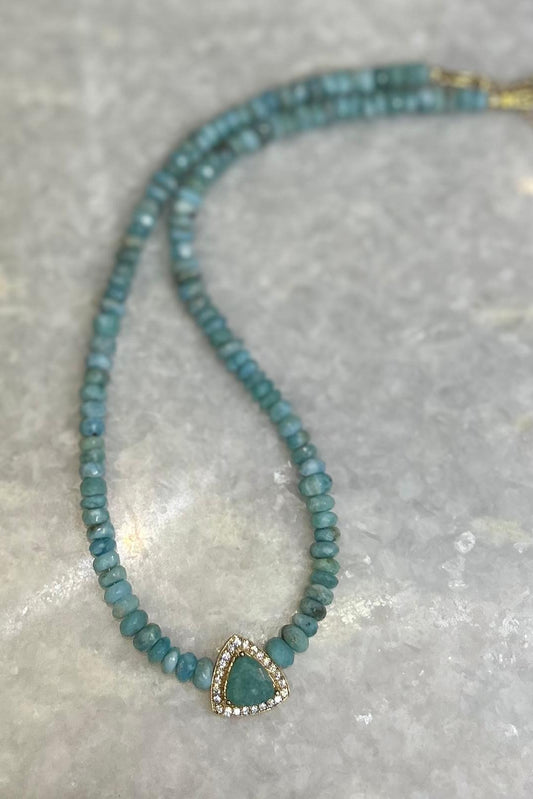 Full Amazonite necklace - 40 cm