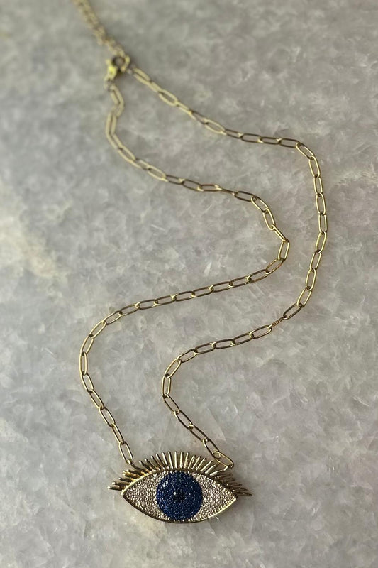 Colorful Blue evil eye necklace