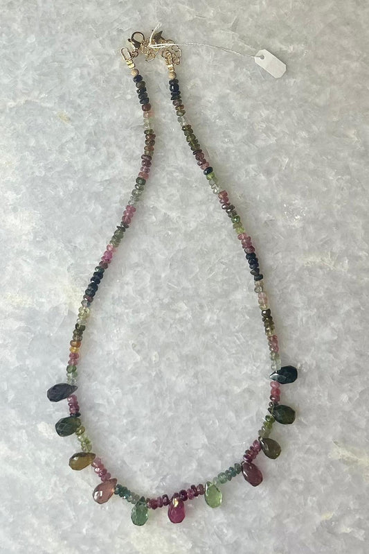 Full Tourmaline Necklace - 38 cm