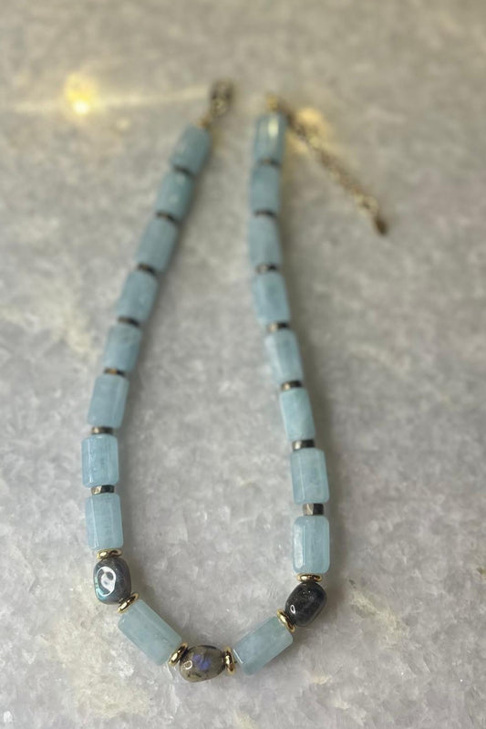 Full labradorite necklace - 38 cm