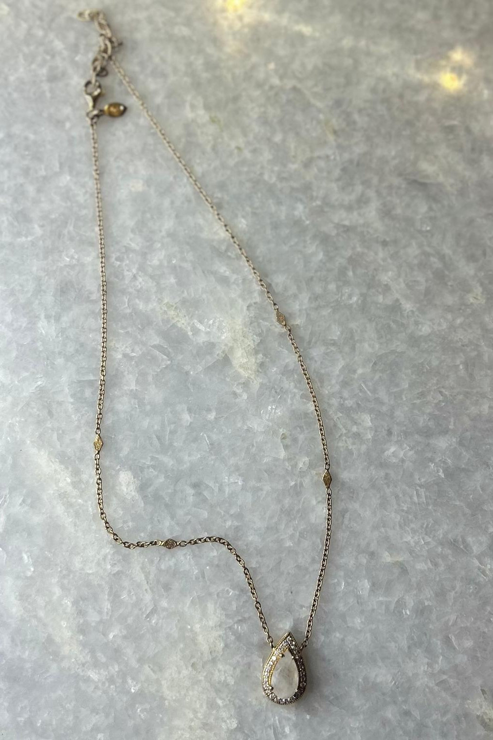 Baby Princess Moonstone Necklace - 37 cm