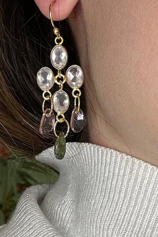 Bo Akari quartz / Tourmaline Earrings