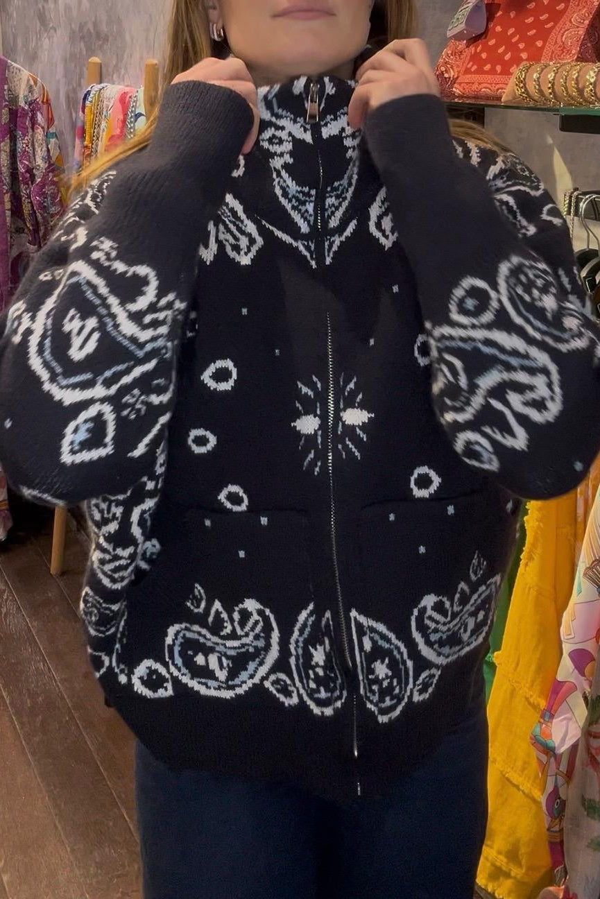 SHADES GENEVA - Navy blue bandana vest