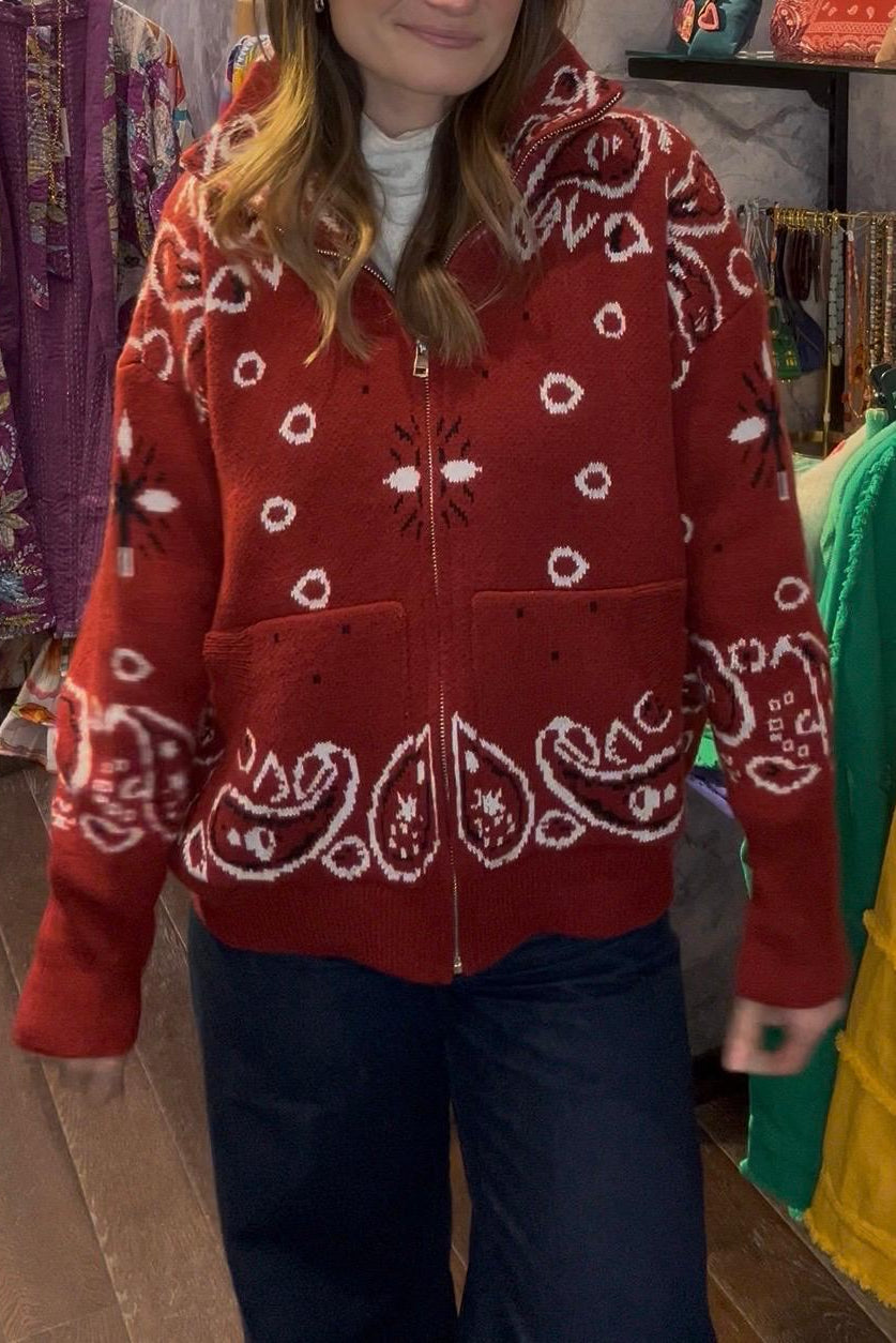 SHADES GENEVA - Burgundy bandana vest