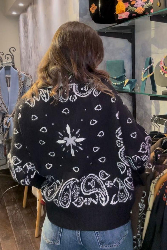 SHADES SELECTION -  Black Bandana Zip Jacket