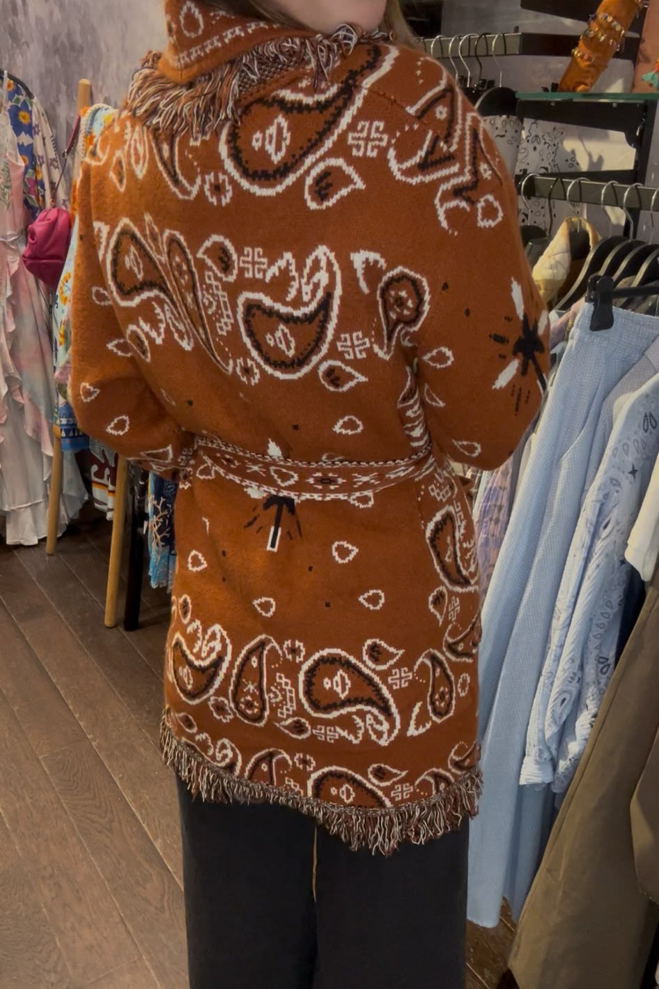 SHADES SELECTION -  Copper Bandana Cardigan