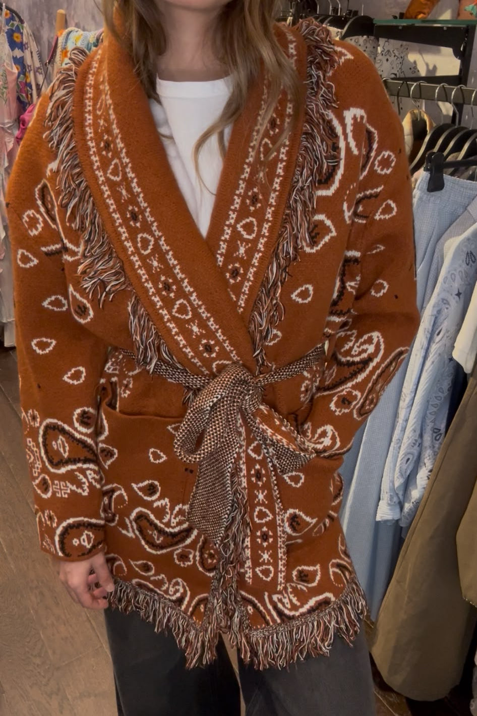 SHADES SELECTION -  Copper Bandana Cardigan