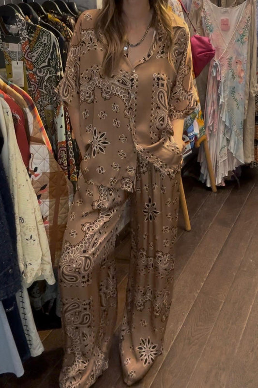 Camel Bandana Shirt & Pants Set