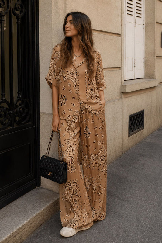 Camel Bandana Shirt & Pants Set