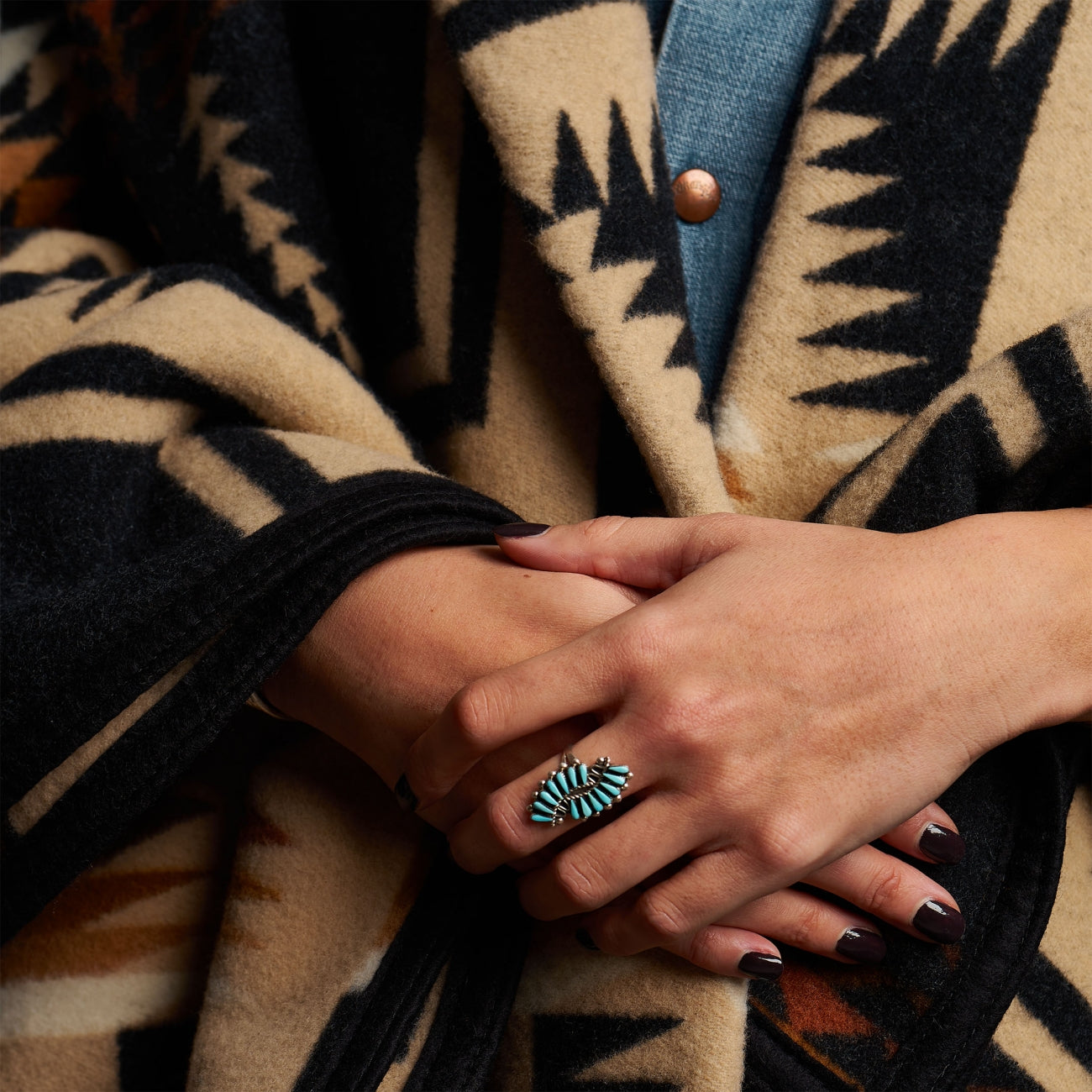 Harpo Paris Turquoise and silver ring Zuni