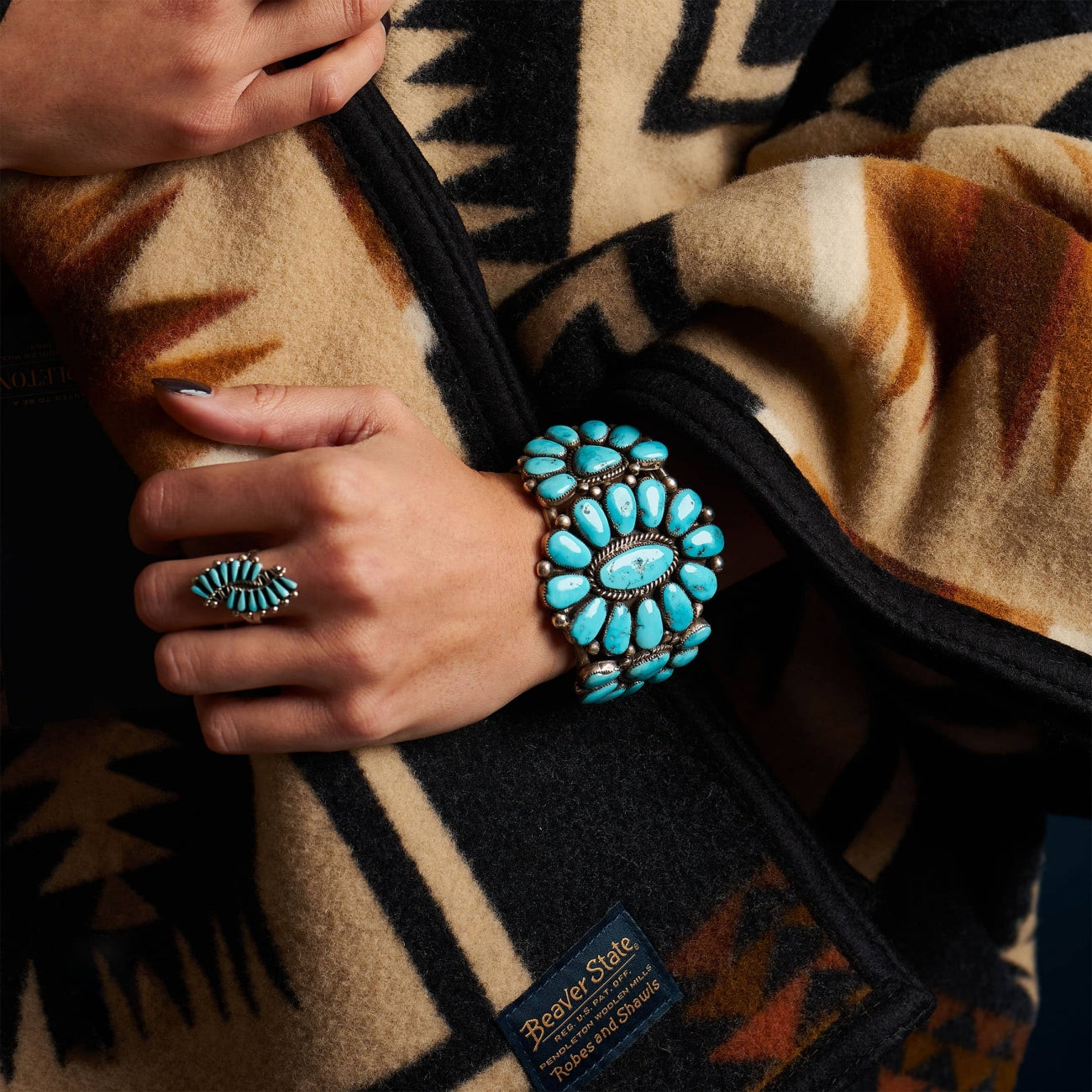 Harpo Paris Turquoise and silver ring Zuni