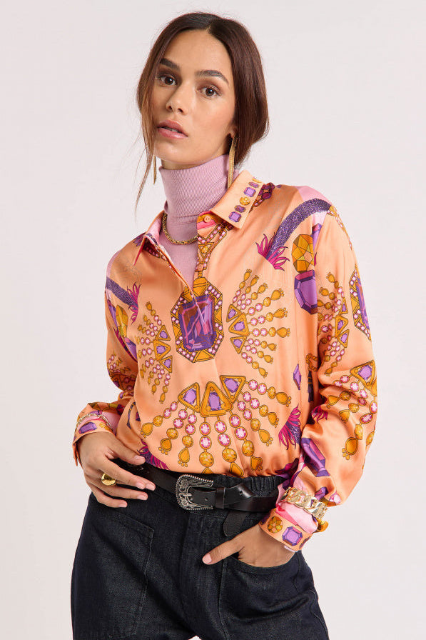 WILD - Shirt Bonaventure Diamonds - Coral
