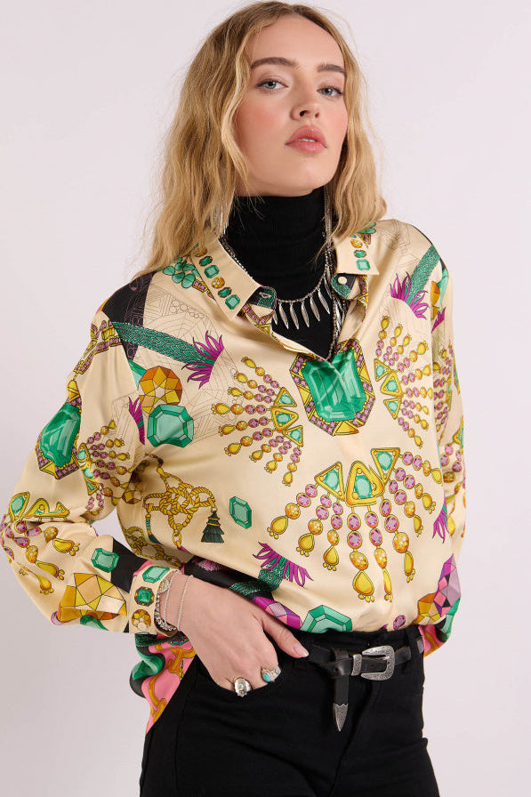 WILD - Shirt Bonaventure Diamonds - Green