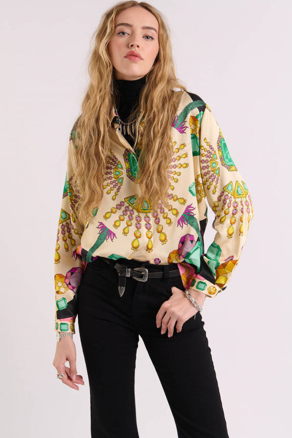 WILD - Shirt Bonaventure Diamonds - Green