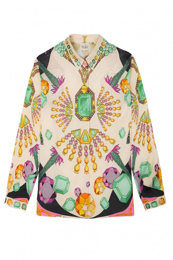 WILD - Shirt Bonaventure Diamonds - Green