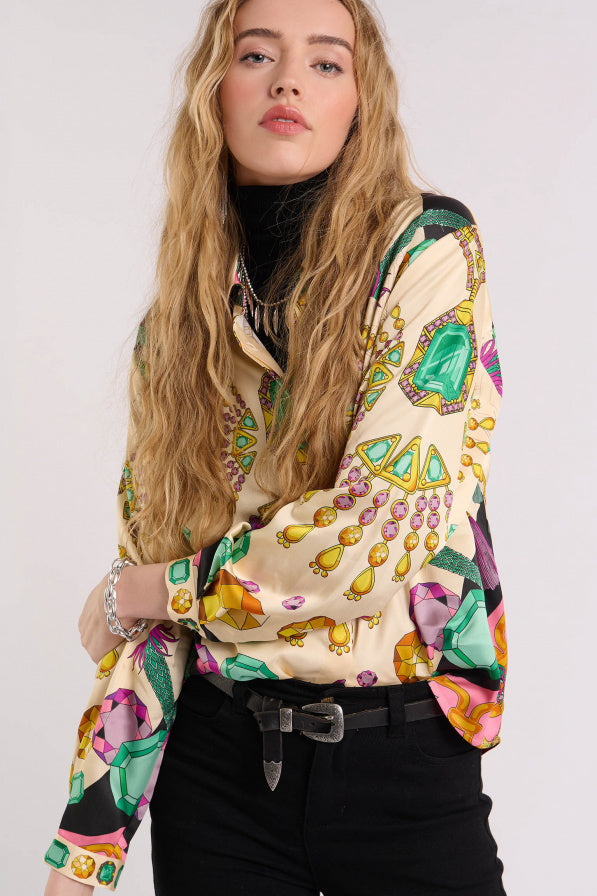 WILD - Shirt Bonaventure Diamonds - Green