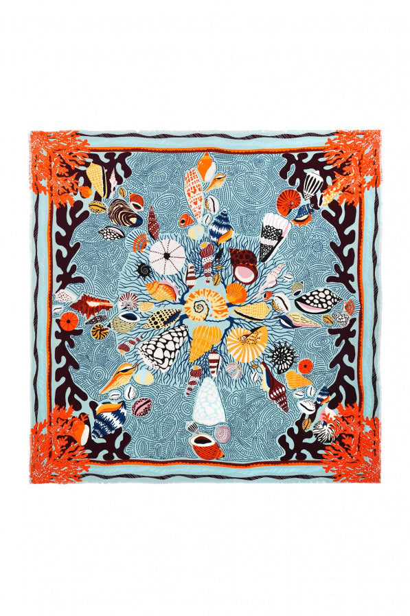 WILD - Scarf Coral - Blue