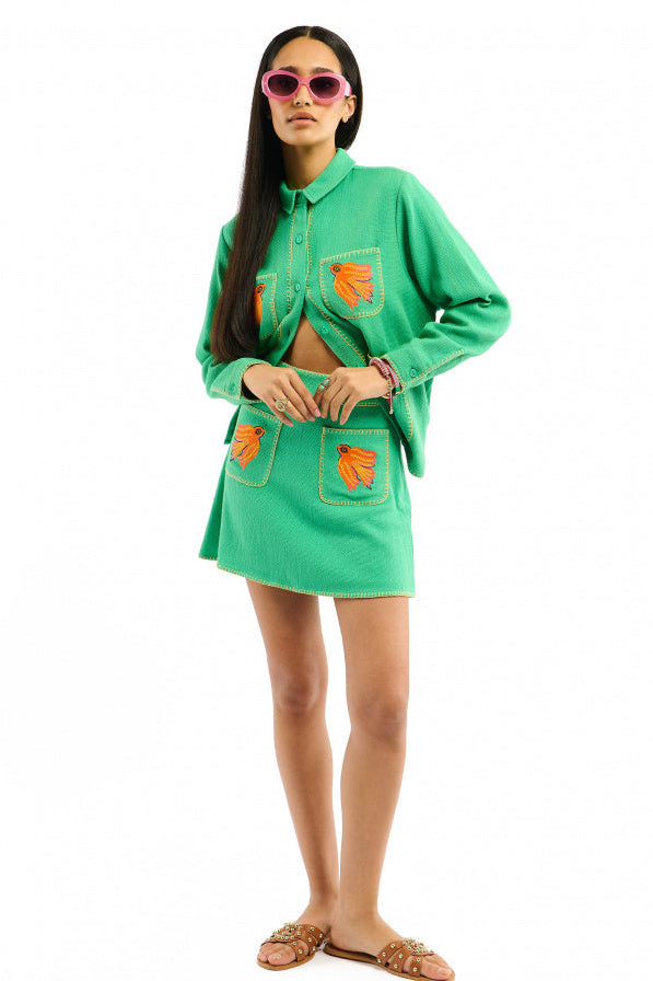 WILD - skirt Eole - Green