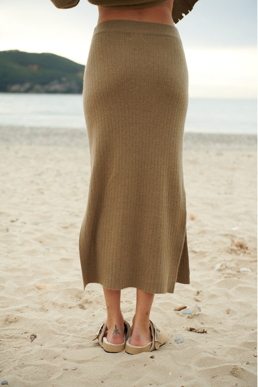 Angel khaki mink wool Skirt