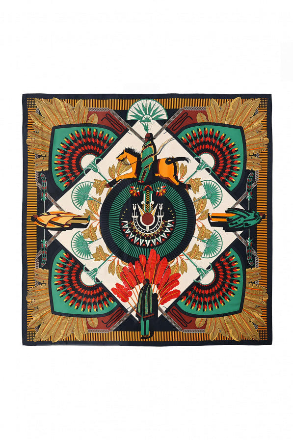 WILD - Medium scarf Machu Pichu - Black