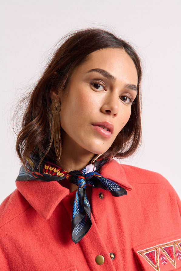 WILD - Mini scarf Machu Pichu - Blue
