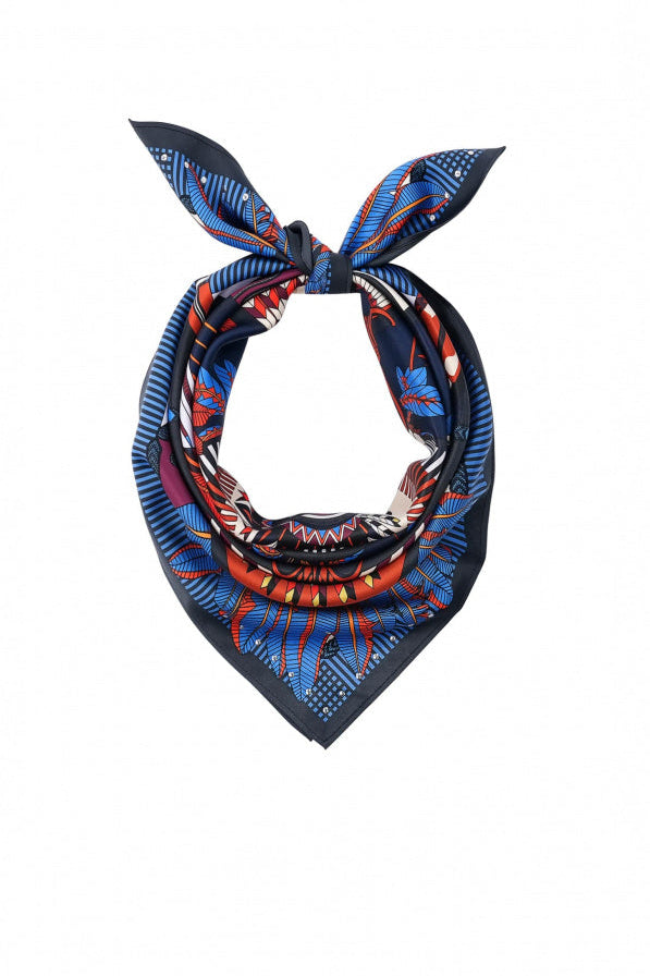 WILD - Mini scarf Machu Pichu - Blue