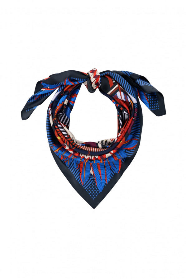 WILD - Medium scarf Machu Pichu - Blue