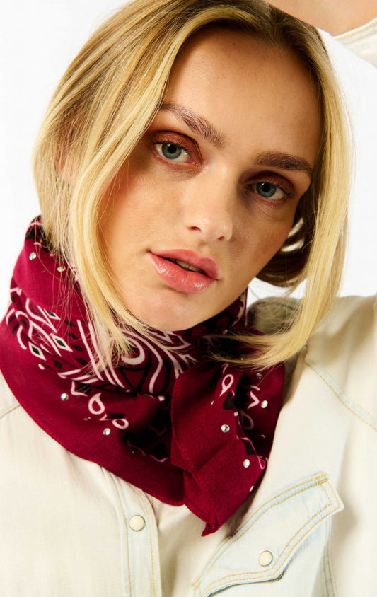 Medium Scarf Paisley - Burgundy