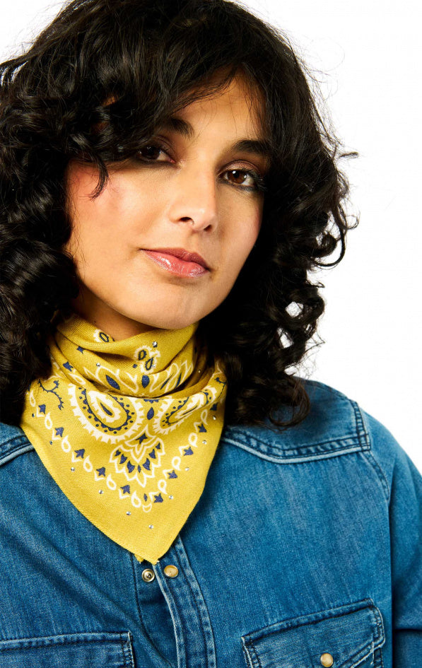 Mini Scarf Paisley - Camel