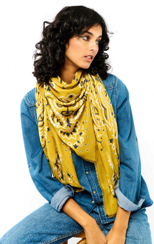 Big Scarf Paisley -  Camel