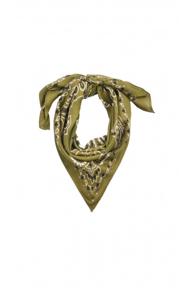 Medium Scarf Paisley - Khaki