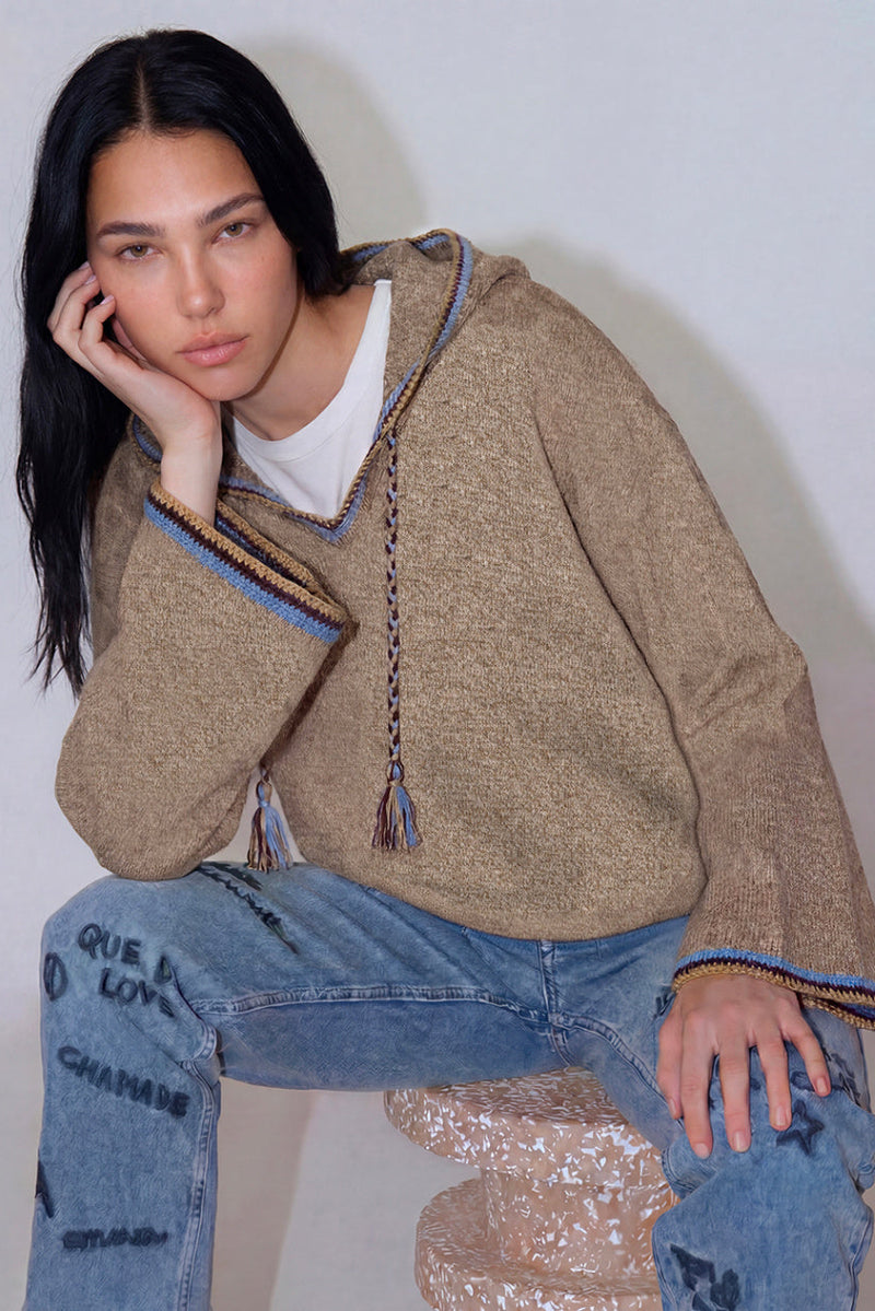 MA PETITE CAPSULE - Arizona Hooded Sweater – Taupe