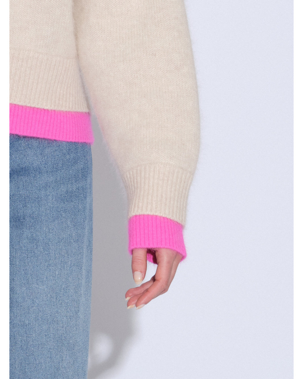 Dallas Sweater - Sable and Pink